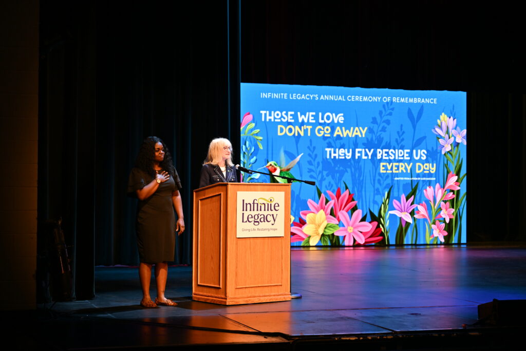 Speakers present at Infinite Legacy's annual Ceremony of Remembrance to honor organ, eye and tissue donors in Maryland, Washington, DC and Northern Virginia.