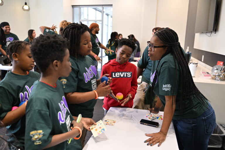 Young students visited Infinite Legacy's office to learn more about organ, eye and tissue donation and the career opportunities in each department.