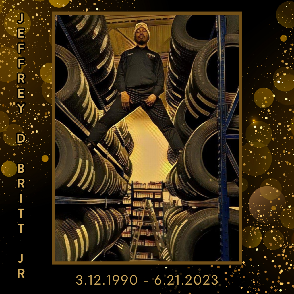 A digital memorial quilt dedicated to Jeffrey D. Britt, Jr. at Infinite Legacy's Annual Ceremony of Remembrance to honor the legacies of organ, eye and tissue donors.