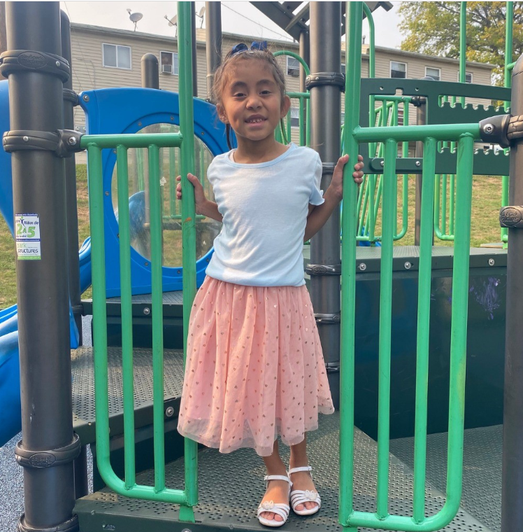 Emily Bardales is enjoying her childhood and playing on a playground after receiving a lifesaving heart transplant as an infant.